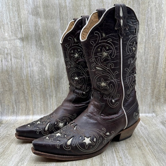 Twisted X Steppin Out Cowboy Womens Western Leather Boots‎ Snip Toe US 11B